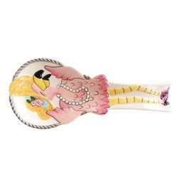 Blue Sky Ceramic Flamingo Spoon Rest, Multicolor