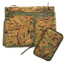 Dragoon Unlimited Poncho Liner in MARPAT Marine Camouflage Pattern, Woobie with Zipper and Zippered Head Port, 3-Sided Zipper, Pillow & Stuff Sack Included