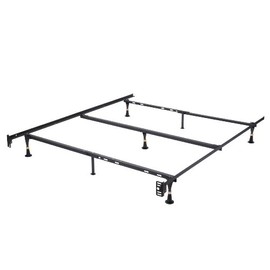 Kings Brand Furniture - 7-Leg Heavy Duty Metal Queen Size Bed Frame with Center Support and, Glide Legs