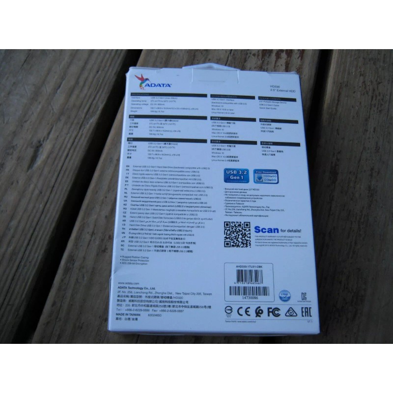 ADATA HD330 2.5 External Hard Drive HDD 1TB Shock Resistant