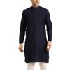 SOJANYA (Desde 1958), algodón para hombre, solo Kurta, Azul marino,