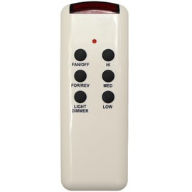 CHQ8BT7053T Ceiling Fan Remote 4 Dip Switches, 3 Speed + Off Position, Light Control W/Dimmer & Reversing Function