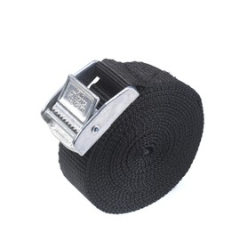 Direct Manufacturing 6 x Lifting straps cam buckle 2.5m x 25mm black / 250kg Cargo luggage roof rack strap …