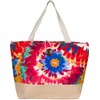 styleBREAKER 02012389 Women's Beach Bag with Colourful Floral Pattern Print,