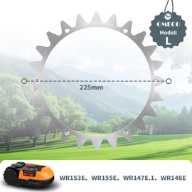 OMECO Pack of 2 Lawnmower Robot Spikes for L, 225 mm Stainless Steel Spikes, Robotic Lawnmower, Countersunk Screw Holes, Deburred, 14 x Self-Tapping Screws