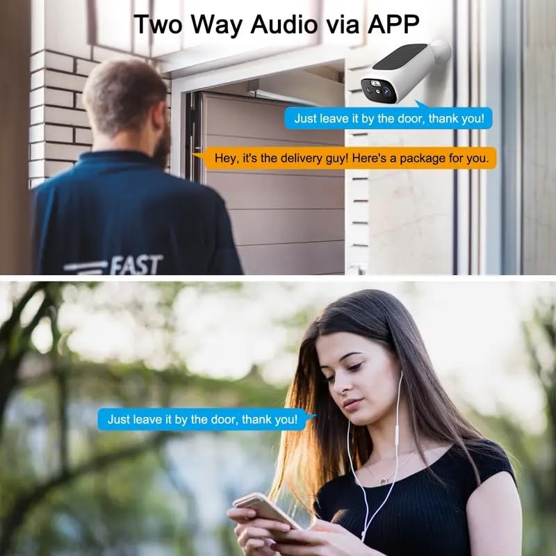 5G WiFi Security Cameras Wireless Outdoor, 4 Cameras with 2