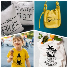 VinylRus Heat Transfer Vinyl-12” x 35ft Black Iron on Vinyl Roll for Shirts, HTV Vinyl for Silhouette Cameo, Cricut, Easy to Cut & Weed