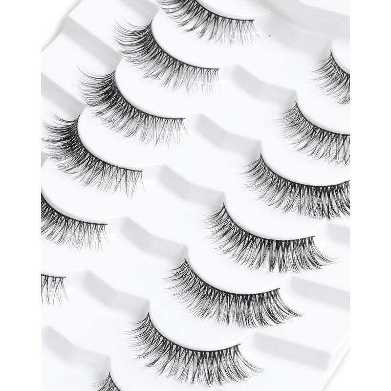 Onlyall Natural Lashes Wispy Lashes Natural Look False Eyelashes Natural