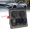 Rocker Switch Panel 4 Gang 12‑24V 5 Pin Blue Light