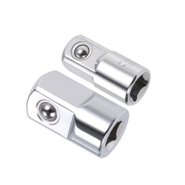 uxcell 1/4" (F) to 1/2" (M) & 1/4" (F) to 3/8"(M) Socket Adapter Set of 2 Pcs, Female to Male, Cr-V Steel