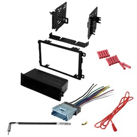 CACHÉ KIT953 Bundle with Car Stereo Installation Kit for 2001 – 2005 Pontiac Grand AM – in Dash Kit, Harness, Antenna for Single or Double Din Radio Receivers (4 Item)