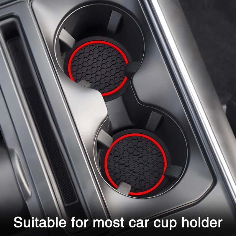 Auprite Car Cup Coasters, 2 Pack 2.77 Inch Universal Auto