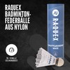 Raquex Nylon Badminton Shuttlecocks - Tube of 6 Shuttlecocks with