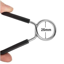 G5 HT SPORT Multiple Clasps for Barbell Bars and Dumbbells, 25 mm, 30 mm, 50 mm, Home Gym, Gym, Quick Release and Secure (Diameter Clasp 25 mm, Pair of Springs 25 mm)