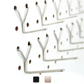 Pegboard Hooks 100-Pack 1" + 2” L Hook - Will Not Fall Out - Fits Any Peg Board - Stainless Steel - Organize Tools, Accessories, Workbench, Garage Storage, Kitchen, Craft or Hobby Supplies, Jewelry