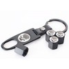 Garage-SixtySix Valve Caps Set Skull w Black with Key Ring