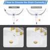 Pop Up Drain with Overflow, ARCORA Brushed Gold Bathroom Sink