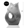 Gurgle Pot Ombre Grey Ceramic Beverage Jug 42 Ounce Gurgling