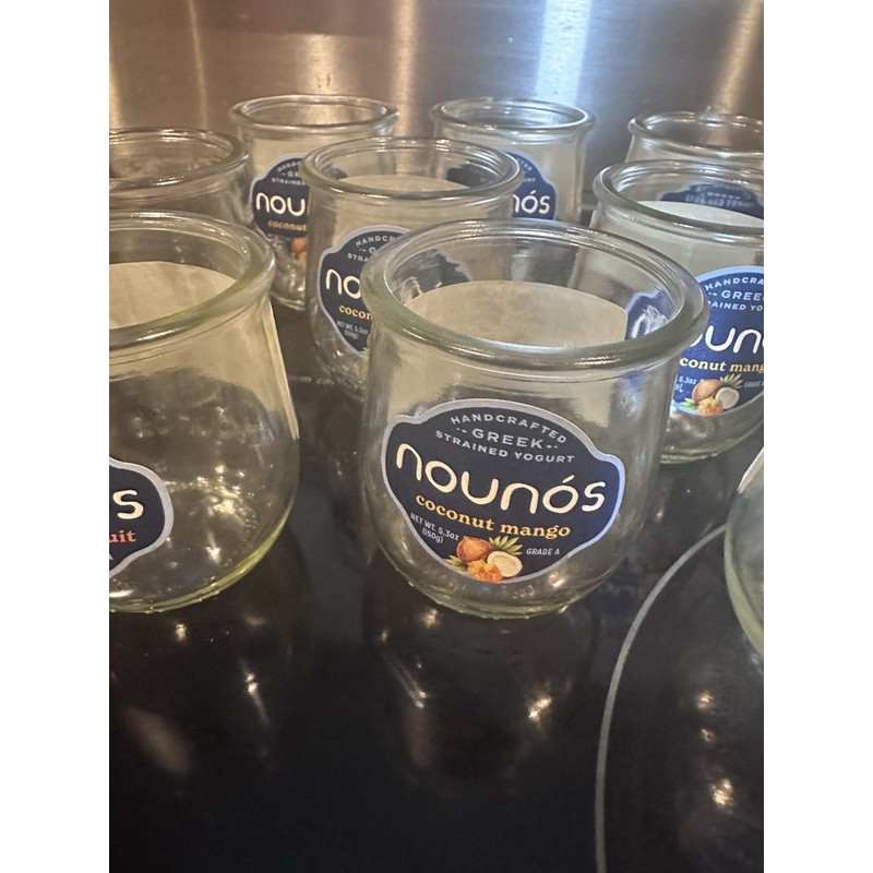 Nounos Yogurt Glass Jars 10 Clean Empty Jars Craft DIY