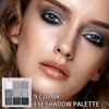 Erinde Black Smokey Gray Silver Eyeshadow Palette, 9 Colors Matte