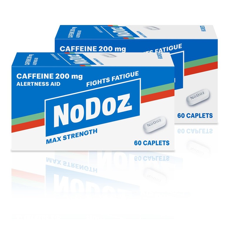 NoDoz 200mg Maximum Strength Alertness Aid, 60 Caplet Twin Pack