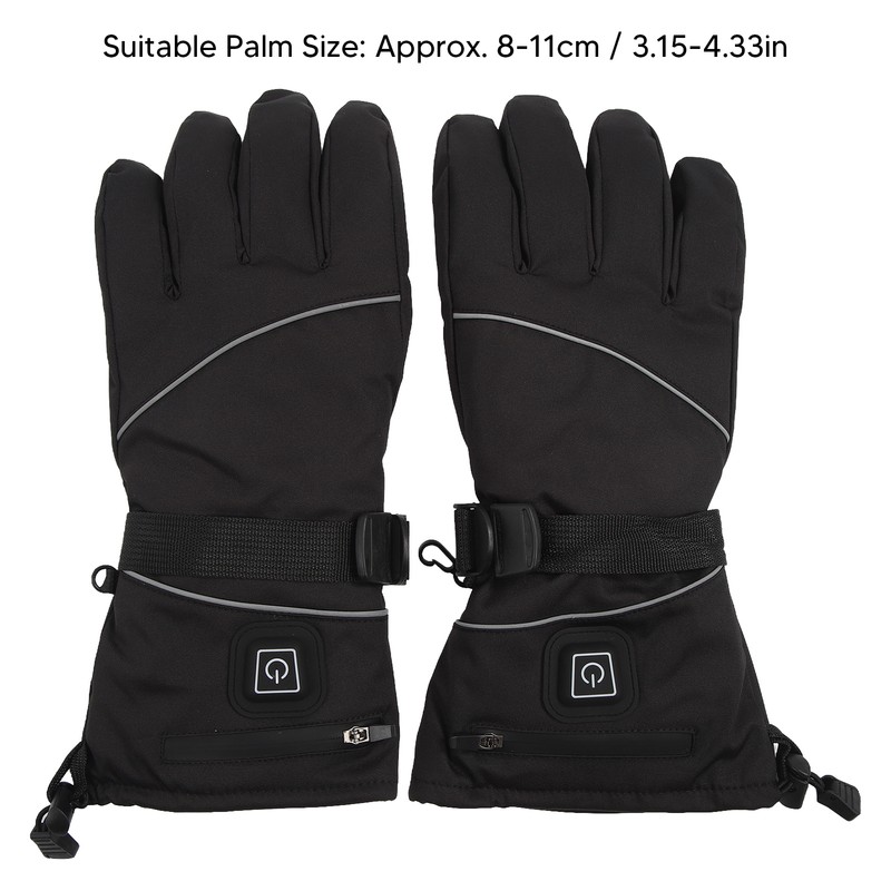 USB Heated Gloves 3 Temperature Gears Waterproof Windproof Keep Warm