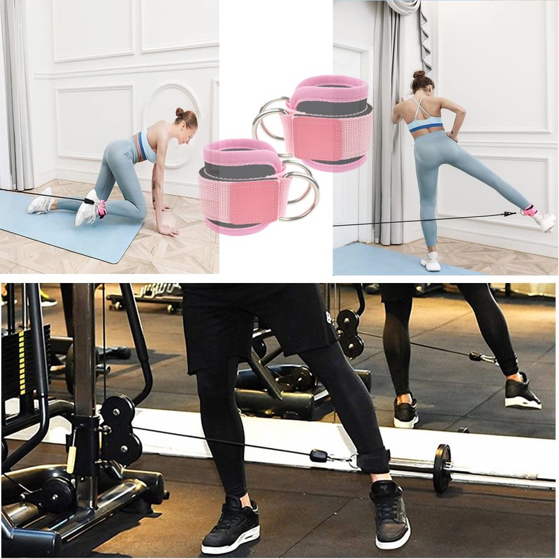 Adjustable Ankle Strap with Double D-Rings and Neoprene Support Ankle