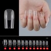240Pcs Medium Square Nail Tips, Half Matte Full Cover Gel