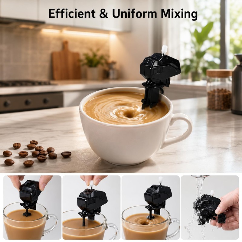 6pcs Boat Motor Coffee Stirrer, Wind Up Outboard Motor Coffee