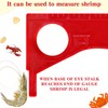 Kathfly 4 Pcs Crab Gauge Measure Clam Measuring Tool for