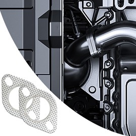 KAQISI 2PCS Car Exhaust Gasket,Standard 3.0" 2-Bolt Exhaust Flange Gasket Replaces OEM#120-06310-0002,Professional Exhaust Manifold Gasket Material Car Accessories (3 inch)