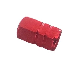 Unbranded 4 pcs. Red Hex Aluminum Alloy Tire Air Valve Stem Caps - Universal Fit