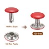 sourcing map 100 Sets Double Cap Leather Rivets, 10x10mm Round