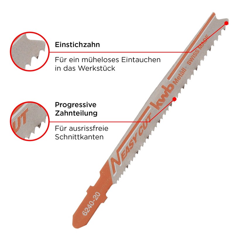 KWB Easy Cut Blades Single 6240–20, Metal
