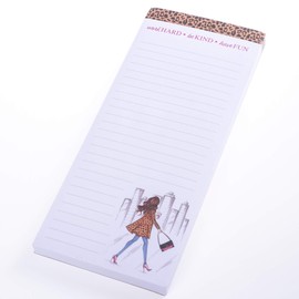 Graphique Magnetic Notepad - Leopard Fashion Girl Grocery and Shopping List - Fun Decorative To-Do List - Perfect House Warming Gifts - 100 Tear off Sheets (4" x 9.25" x .5")