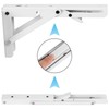 2 Pcs Folding Shelf Brackets Heavy Duty, Foldable Metal Wall