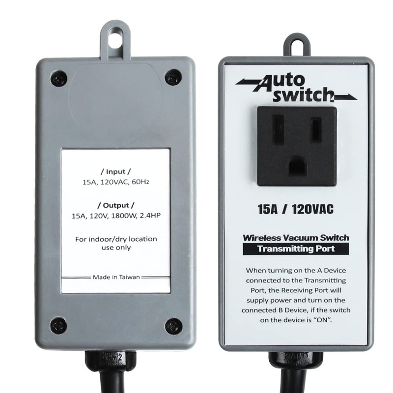 O'SKOOL Wireless Electrical Outlet Switch, 433M Transmitter 120V Plug(Receiver Switch