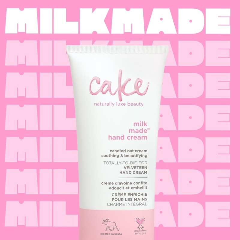 Cake Beauty Velveteen Hand Cream, Milk Made - Soothing, Lightweight