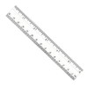 Charles Leonard Double Bevel Plastic Ruler, UPC Coded, 6 Inch,