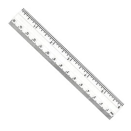 Charles Leonard Double Bevel Plastic Ruler, UPC Coded, 6 Inch, Clear (80610)