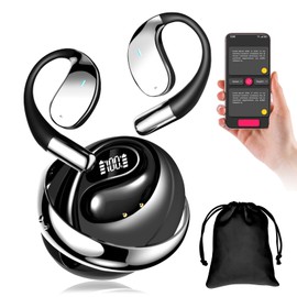 Traductor de idiomas en Tiempo Real AI Automática Auriculares inalámbricos Táctil de Traducción Bluetooth 5.4,App AI,144 idiomas Diferentes,para Viajes,Negocios y Aprendizaje,iOS & Android (Negro)