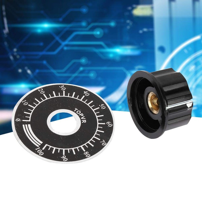 YWBL-WH 5 PCS Potentiometer Knurled Knobs Potentiometer Knob Volume Control