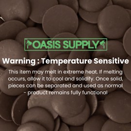 Oasis Supply Merckens Dark Chocolate Melting Wafers – Cocoa Dark Candy Coating for Baking, Molding, Dipping, Drizzling & Candy Making – No Tempering Needed – Dairy, Made in USA - 2 lbs