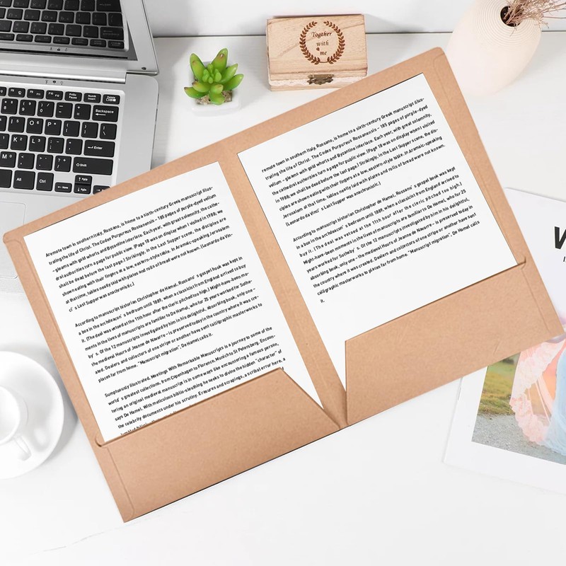 Nizirioo Kraft Paper Presentation Folder Kraft Paper: Pack of 15