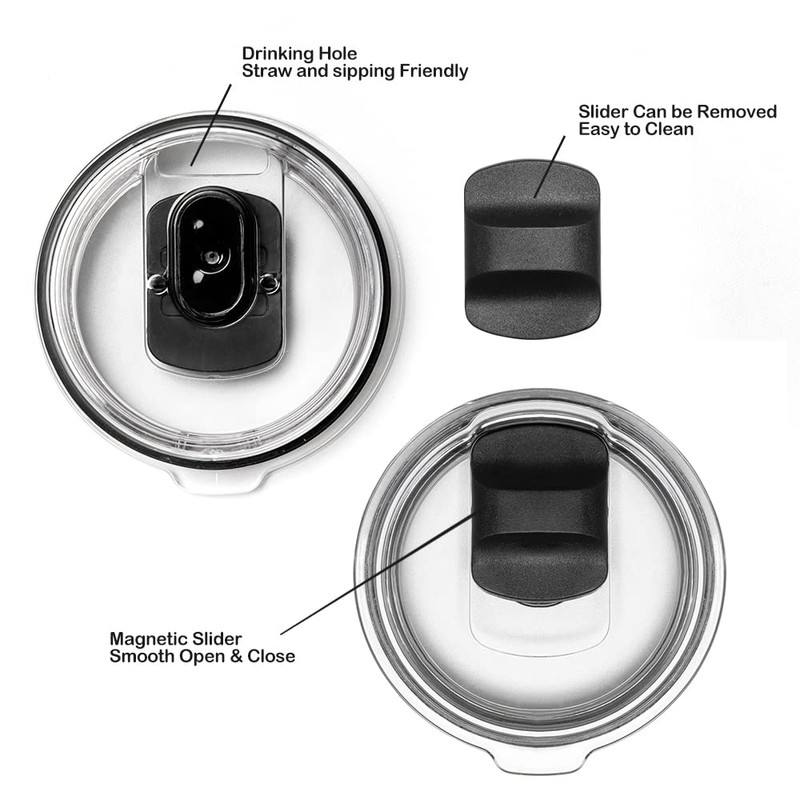 Magnetic Spill Proof Tumbler Lid - Compatible/Replacement for Yeti Rambler,