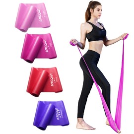 Training Band Set with 4 Elastic Bands Exercise Bands Resistance Band with a Set of 4 Fitness Bands for Yoga, Pilates, Physiotherapy