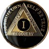 Ranger Industries 1 Year AA Medallion Glossy Classic Black Sobriety