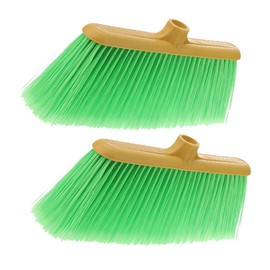 Baluue 2pcs Broom Replacement Angled Cleaning Broom Refills Sweeper for Home Office and Restaurant Use Efficient Dust and Debris Capture Green