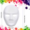 Aoriher 250 Pcs Paper Mache Mask DIY Full Face White