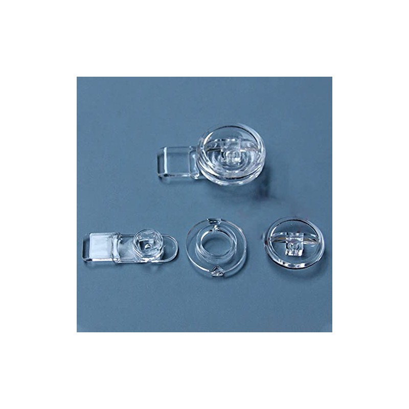 Pack of 5 Transparent Round Acrylic Plastic Cam Lock Latch